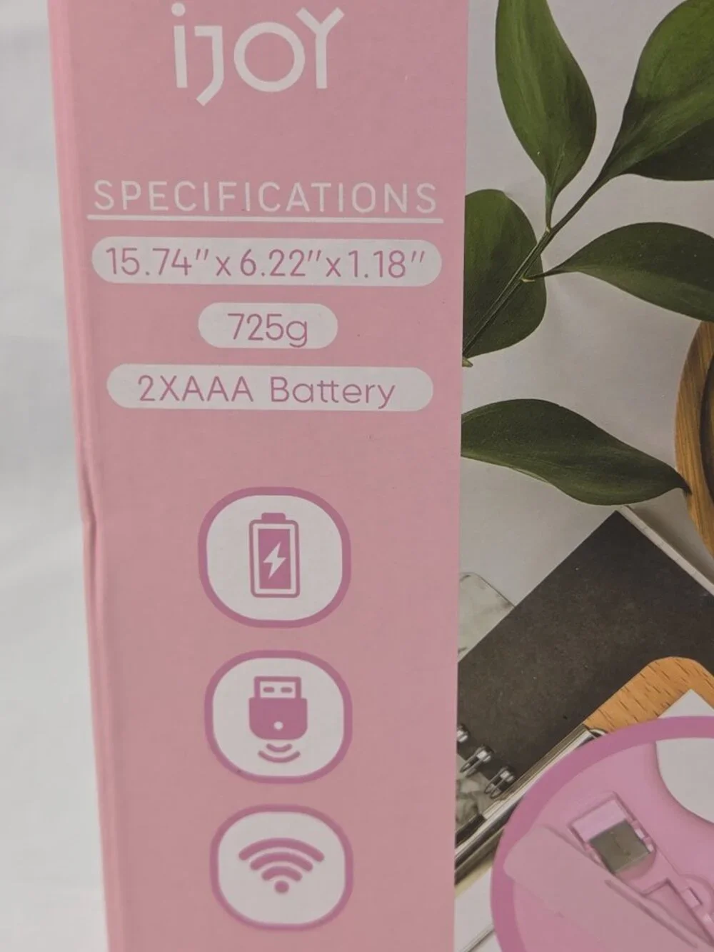 Ijoy Full Size Wave Sync Wireless Keyboard Pink Battery Portable USB